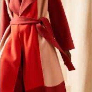 BR X HARBISON | ITALIAN WOOL & CASHMERE COLOR-BLOCK ROBE COAT